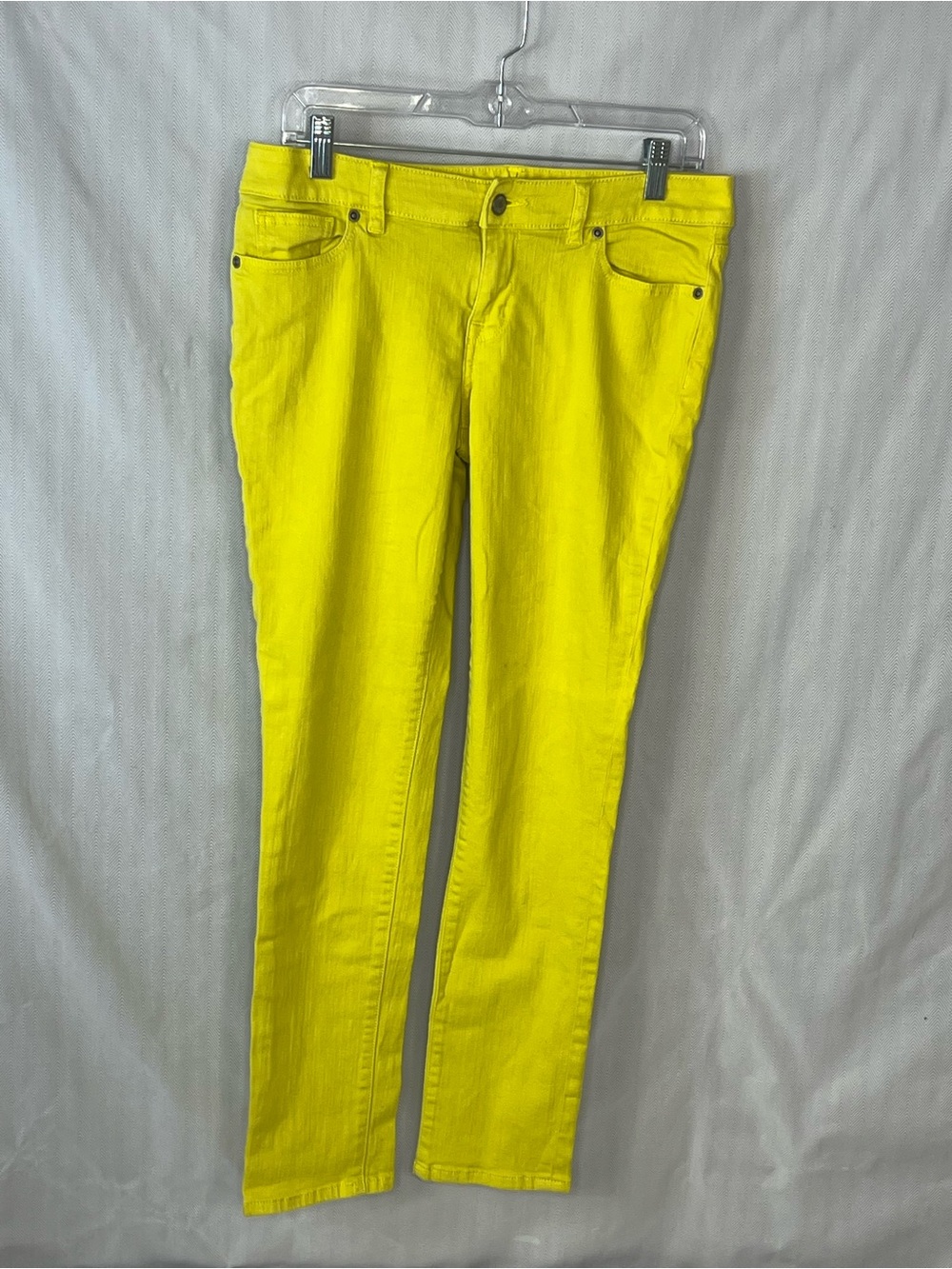 The Limited Denim 676 Jeans Yellow Skinny Leg Low Rise 5 Pocket 8